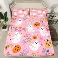 thumbnail image 2 of Manfei Halloween Ghost Sheet Set Twin,Flower Pumpkin Bedding Sets Twin Size,Festival Theme Twin Sheet Sets,Super Cozy Floral Room Decorative,3pcs, 2 of 6