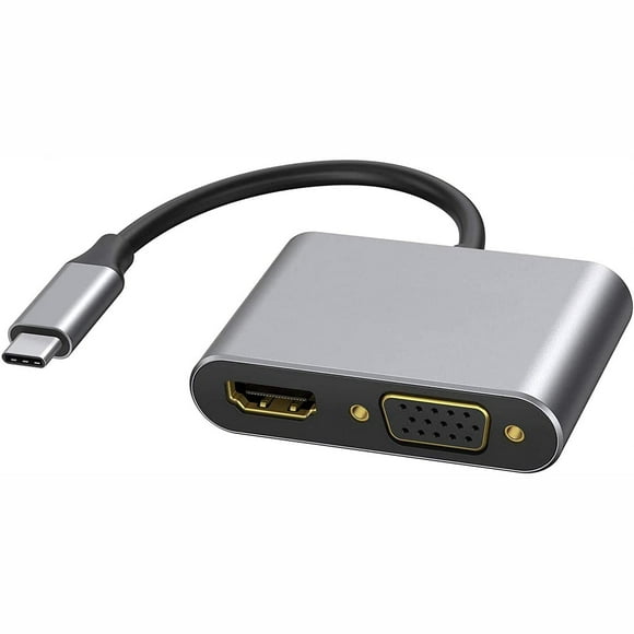 USB-C to HDMI VGA Adapter Video Splitter HDTV Cable TV Video Hub for Galaxy Z Flip 3, Z Fold 3 5G, Projector Converter Compatible with Samsung Galaxy Z Flip3 5G. Z Fold3 5G