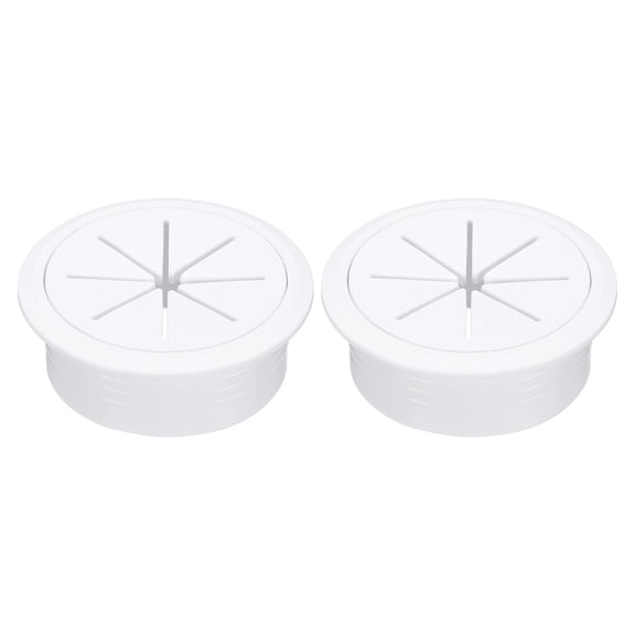 2 Pack Desk Grommet, 2.09 Inch 53mm Desk Cable Hole Cover, White