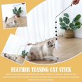 thumbnail image 1 of Pompom Cat Toy Interactive Sticks Feather Toys Kitten Teasing Playing Ball, 1 of 5