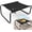 Black, variant on Portable Beach Table Foldable Camping Picnic Table with Cup Holder and Phone Pockets Lightweight Stable for Tailgate Travel Fishing Hiking and Outdoor Adventures(Green,Solid Pattern)