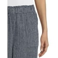 thumbnail image 3 of Time and Tru Women's High Rise Wide Leg Full Length Linen Pant, 3 of 5