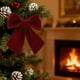 thumbnail image 1 of mfyjkho Adorno colgante de terciopelo para árbol de Navidad, ideal para escaparates, tiendas, centros comerciales, 1 unidad., 1 of 6