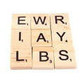 thumbnail image 4 of Greensen 100pcs Wood Scrabble Tiles Letters Alphabet Pieces Numbers Pendants Spelling, Scrabble Letters for Crafts, DIY Wood Gift Decoration, Making Alphabet Coasters and Scrabble Crossword Game, 4 of 7