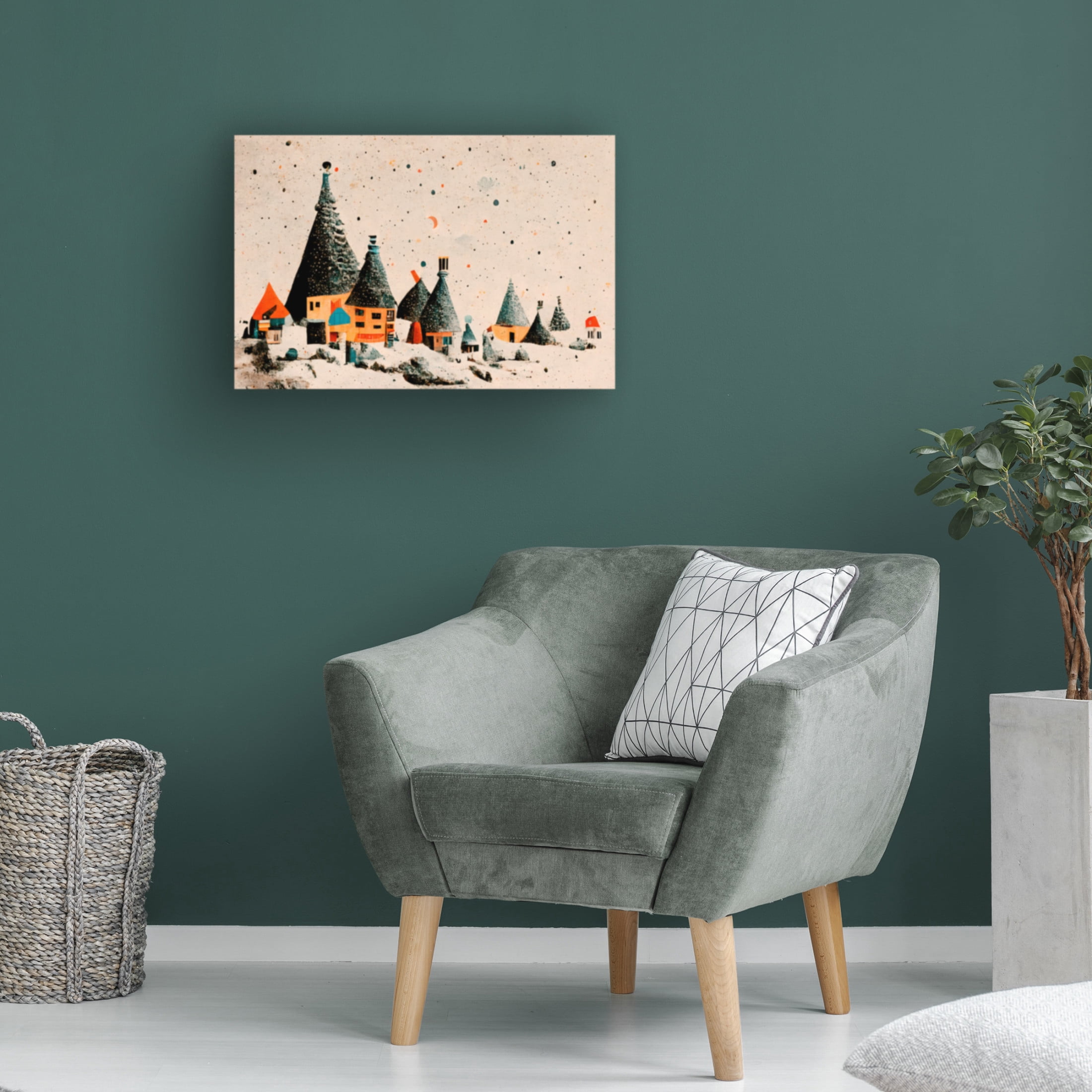 Canvas Wall Art - Treechild 'Fairy Village' Wall Art for Living Room, Bedroom, or Office D?cor by Trademark Fine Art - 19 x 12 Inches
