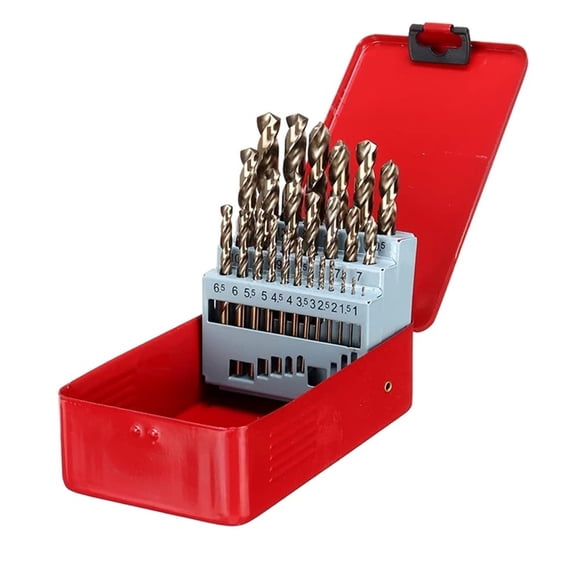 Juego de brocas LudoPam Cobalt Métricas de 1-13 mm, 25 unidades con estuche