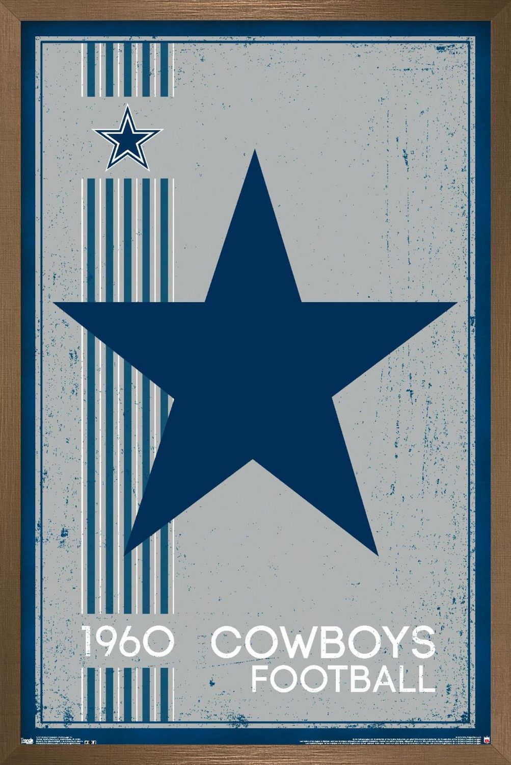NFL Dallas Cowboys - Retro Logo 14 Wall Poster, 22.375" x 34"