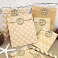 thumbnail image 1 of Bolsa kraft CHAO 24 piezas con pegatinas para envolver postres y regalos, 1 of 5