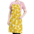 thumbnail image 5 of Orange Slices White Pattern Apron-Garden Aprons for Women with Pockets-Cotton Linen Waterproof Kitchen Cooking Gardening Aprons Adjustable for Kitchen,Cooking,BBQ and Salon 33x27 Inch, 5 of 7