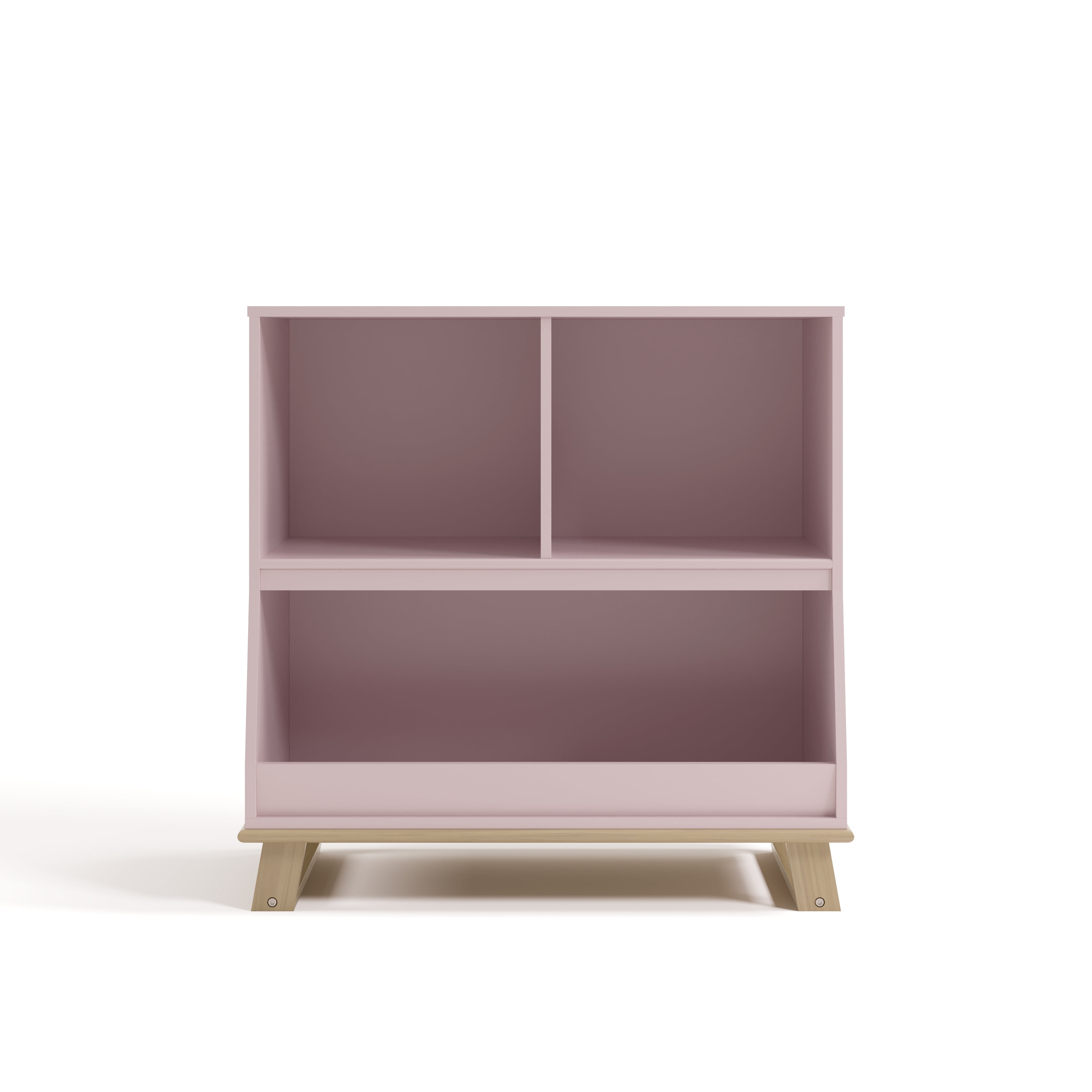 Storkcraft Modern Convertible Infant Changing Table, Blush with Driftwood