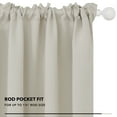 thumbnail image 3 of Deconovo Room Darkening Curtains & Drapes Rod Pocket Blackout Curtains for Bedroom Living Room, Set of 2, 42 x 63 inch, Light Beige, 3 of 7
