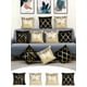 thumbnail image 2 of Set Of 4 Pillow Covers 18 ×18 Inch Gold Foil Home Decorative Black And Gold, 2 of 9