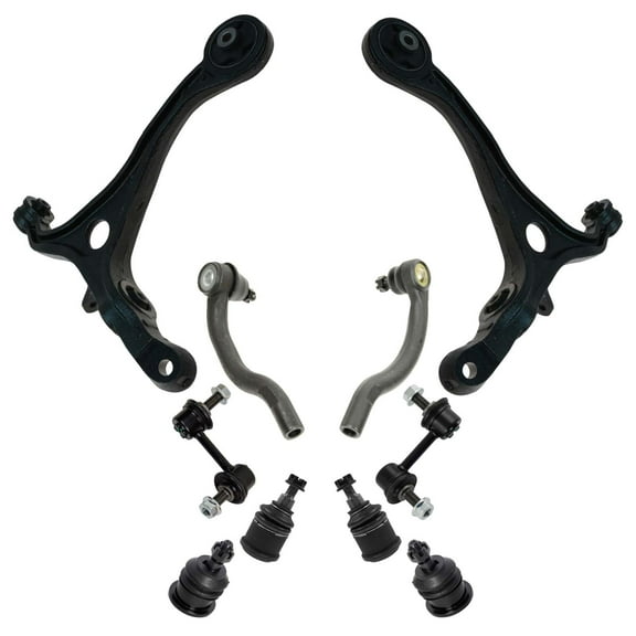 TRQ Ball Joint Sway Bar Link Tie Rod Control Arm Suspension Set 10pc for Accord PSA71294 Fits select: 2003-2007 HONDA ACCORD EX