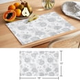 thumbnail image 6 of Gray Coastal Placemats Set of 6 Summer Beach Ocean Coral Conch Shell Place Mats Indoor Wipeable Table Mats Washable Cloth Dining Table Placemats for Kitchen Holiday Party Home Decor 13x19 Inch, 6 of 9