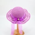 thumbnail image 2 of Posijego Little Girls Summer Straw Hat for Toddler Girls Wide Brim Sun Hat Beach Vacation Outdoor Casual Cute Hat, 2 of 3