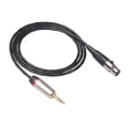 thumbnail image 2 of Cable Estéreo de 1/8 Pulgadas Y 3,5 Mm a XLR de para MP3, Teléfono Inteligente, Amplificador, Computadora, Altavoces (negro) 1m Hugo Cable de audio de micrófono, 2 of 8