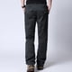 thumbnail image 4 of Pantalones largos de moda para hombre, casuales, de color sólido, con bolsillos y cremallera, cintura elástica, de poliéster., 4 of 4