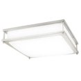 thumbnail image 1 of Modern 2-Light 25W Integrated LED Interior Enclosed Ceiling Mount, Brushed Nickel, 1 of 1