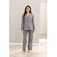 thumbnail image 2 of Richie House Women Cotton Pajamas Set Notch Collar Soft Sleepwear Pjs Button Nightwear RHW2846-B-L, 2 of 7