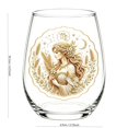 thumbnail image 3 of SLYNSHome Stemless Wine Glass With Vintage Embroidery Style, Astrology Horoscope Printed Glass Cup,Drinkware Gift For Home Bar, 3 of 7
