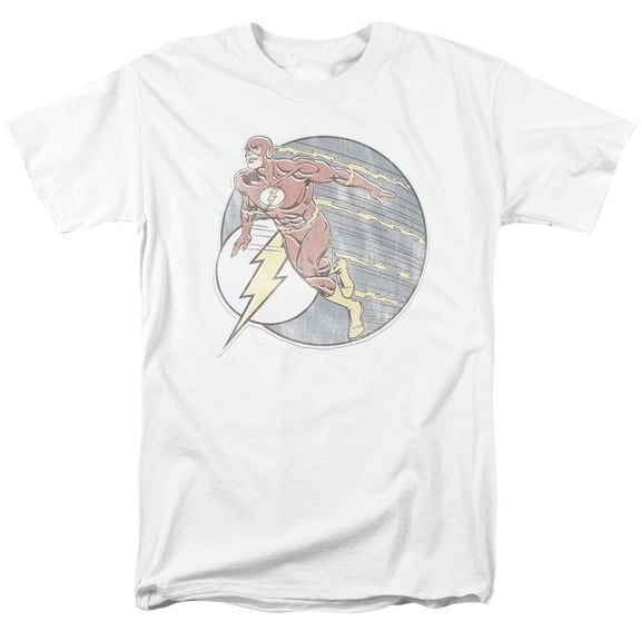 Dc Flash Retro Flash Iron On Officially Licensed Adult T-Shirt 2XL