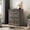 Gray, variant on PYY Farmhouse 4 Drawer Dresser for Bedroom – Rustic Wooden Tall Chest with Metal Handles – Sturdy Vertical Storage Cabinet for Living Room, Hallway, Home Office or Entryway – Anti-Tipping – Brown