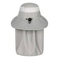 thumbnail image 4 of Fishing Hat Sun Cap UPF 50+ Outdoor Hiking Hat with Removable Mesh Face Neck Flap Cover Windproof Strap, 4 of 6