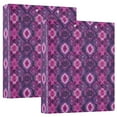 thumbnail image 2 of Three Ring Binder Purple Geometry 1.5 Inch Round Binder D-Rings for Office Supplies and More, 2 of 10