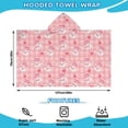 thumbnail image 2 of Strawberry Plants Fruit Milk Box Checkered Hooded Bath Towel，50"x30" for Ages 3 To 12 Kids, Quick Dry Lightweight Soft Microfiber Hood Beach Towel Cover Up for Kids, 2 of 7