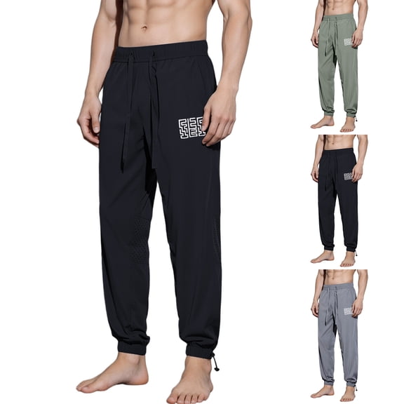 YSUEJPF Mens Joggers Workout Athletic Sweatpants Quick Dry Lightweight Running Pants Elastic Waist Breathable Mesh Sweat Pants