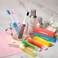 thumbnail image 4 of 4 Pcs Travel Toothbrush Set Mini Toothbrushes Soft Portable Toothbrushes Travels with Tooth Brush Cover Small Folding Individually Wrapped for Camping Home, 4 of 9