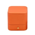 thumbnail image 1 of Caja para anillos Sunnimix de cuero PU naranja para compromiso y boda, 1 of 8