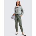thumbnail image 3 of Pantalones Joggers CRZ YOGA Cintura Alta 70 cm Ligero Salvia XL, 3 of 5