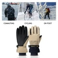thumbnail image 2 of Guantes de invierno hombres mujer - Guantes térmicos de esquí con pantalla táctil, forro polar impermeable y antiviento, agarre antideslizante, ciclismo de atletismo al aire libre, negro, 1 par, 2 of 4
