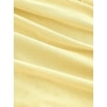 thumbnail image 3 of Light Yellow Womens Ruched Bodycon Midi Dress With Spaghetti Straps And Asymmetrical Ruffle Hem, 3 of 4