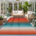thumbnail image 2 of Large Area Rugs 5'x8', Red Teal Orange Ombre Carpet Runner Indoor Outdoor Rugs Home Decor Aesthetic, Modern Art Aesthetics Abstract Non Slip Mats Washable Accent Rug for Living Room Bedroom, 2 of 8