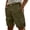 Army Green, variant on Mens Cargo Shorts Elastic Waist Linen Shorts Relaxed Fit Casual Summer Hiking Shorts with Multi Pockets