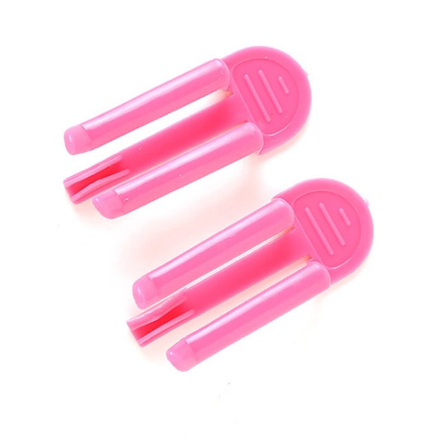 Abrazadera de plástico antideslizante para cubo de basura, Clip de soporte de retención para bolsa de basura (rosa), 2 uds.