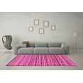 thumbnail image 3 of Ahgly Company Indoor Square Abstract Pink Modern Area Rugs, 4' Square, 3 of 4