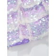 thumbnail image 4 of DPOIS Girls Kids Sequins Halter-Neck Dance Crop Top with Tutu Skirt Lavender 12, 4 of 7