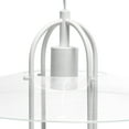 thumbnail image 6 of Simple Designs 1 Light Modern Metal Pendant Light with Clear Glass Shade - White, 6 of 7