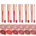 thumbnail image 2 of 12 Couleurs Crayon à Lèvres Mat Nude Marron Maquillage Imperméable Non-Collant Rouge Kit Outil Velours à Lèvres, 2 of 8