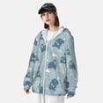 thumbnail image 3 of Balery Cute Hippopotamus Sudadera ligera de manga larga con capucha y protección solar UPF 50+ para hombre y mujer, ideal para pesca y running-Medium, 3 of 7