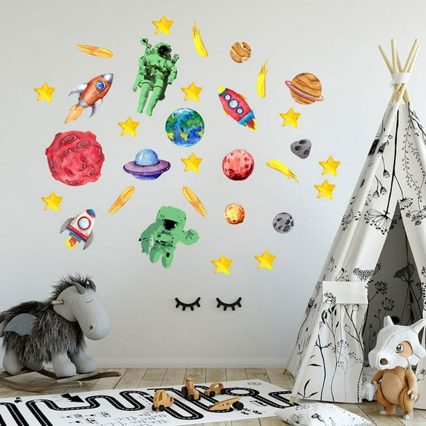 Hilitand Sticker Mural Lumineux Décor Mural Amovible Durable, pour Chambre d 'Enfants Chambre de Bébé 