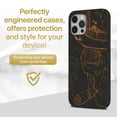 thumbnail image 2 of Case Yard Wood Case for iPhone-12/12-Pro Soft TPU Silicone cover Slim Fit Shockproof Wood Protective Phone Cover for Girls Boys Men and Women Supports Wireless Charging New Orleans Sugar Skull Design, 2 of 7