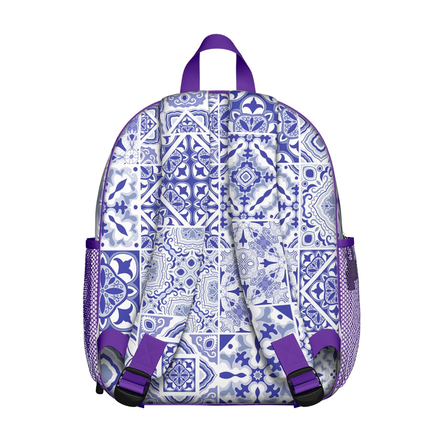 Geometric Butterfly Pattern Backpack - Ergonomic & Lightweight for Commuters