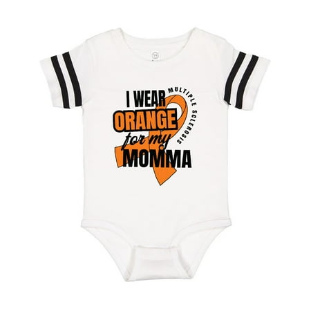 

Inktastic I Wear Orange For My Momma Multiple Sclerosis Awareness Gift Baby Boy or Baby Girl Bodysuit