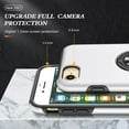 thumbnail image 4 of Case for iPhone 7 Plus iPhone 8 Plus,Dual Layer Hard Military Case with 360 Degree Ring Stand Silicone Bumper Shockproof Protective Case (Camera Protection) Magnetic Car Holder Cover-Silver, 4 of 14