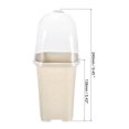 thumbnail image 2 of Unique Bargains 4' Square Nursery Pot Plastic Flower Plant Container with Cover 3 Pack White, 2 of 6