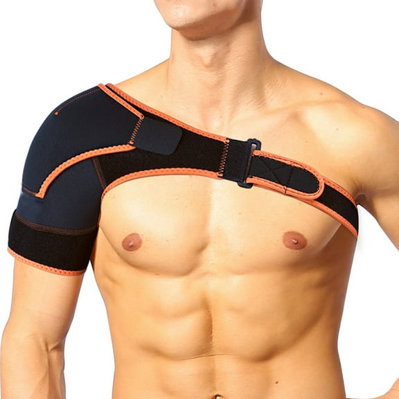Shoulder Support Brace for Men & Women, Adjustable Neoprene Shoulder Brace Strap Wrap Belt for Rotator Cuff, Injury Prevention, Dislocated AC Joint, Frozen Shoulder Pain, Sprain, Soreness
